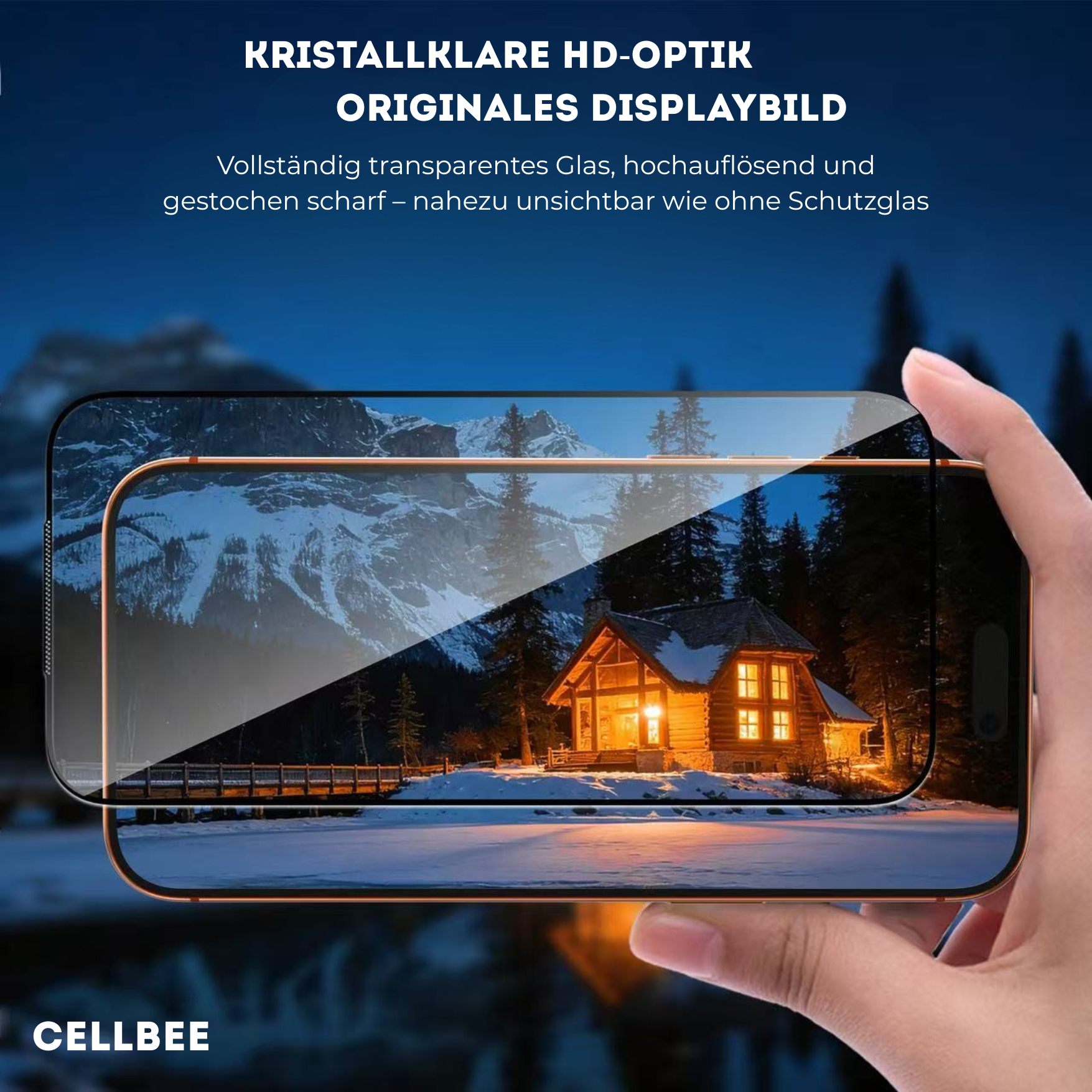 CELLBEE® iPhone 17 Air Panzerglas | The Curved 3D Ultra | 2er Pack mit Applikator | 9H+ | Blasenfrei | Kristallklar