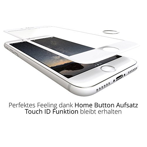 iPhone 6/6S Displayschutz + Homebutton - "the Curved" Weiß