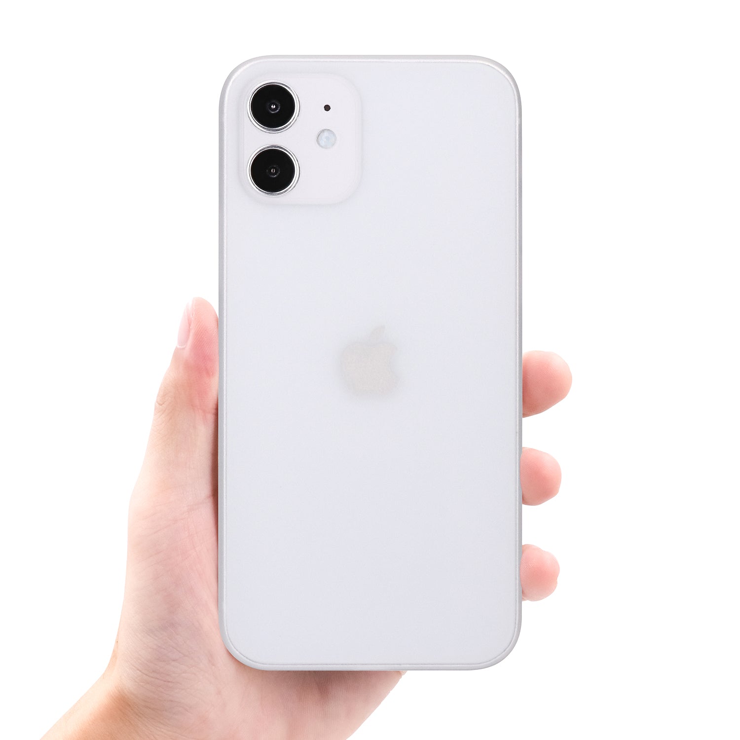 iPhone 12 Ultra Slim Case - Frosted White mit Grip