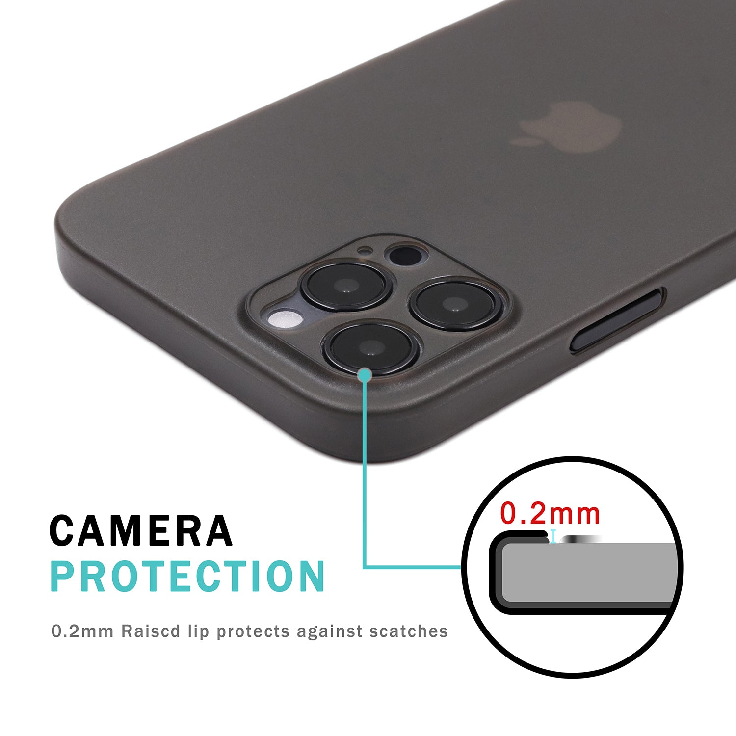 <transcy>iPhone 12 Pro Max Ultra Slim Case - Simple Gray</transcy>