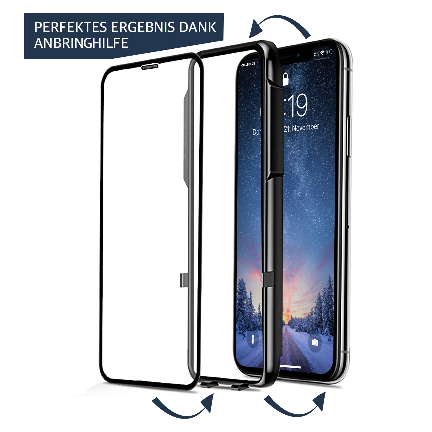 "the Curved" mit Mesh-Cover - iPhone 11 Pro Displayschutz