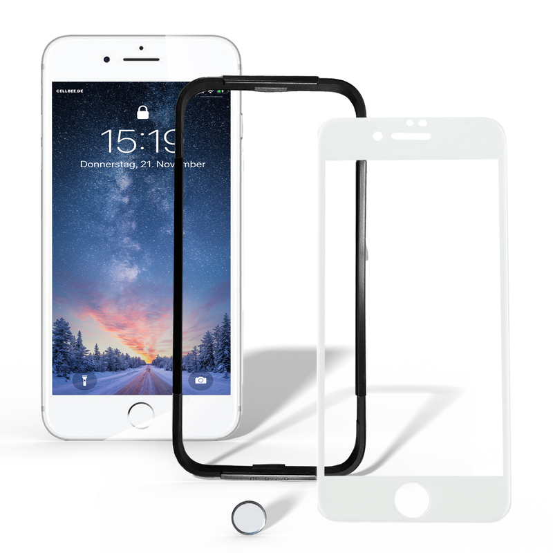 iPhone 6/6S Plus Displayschutz + Homebutton - "the Curved" Weiß