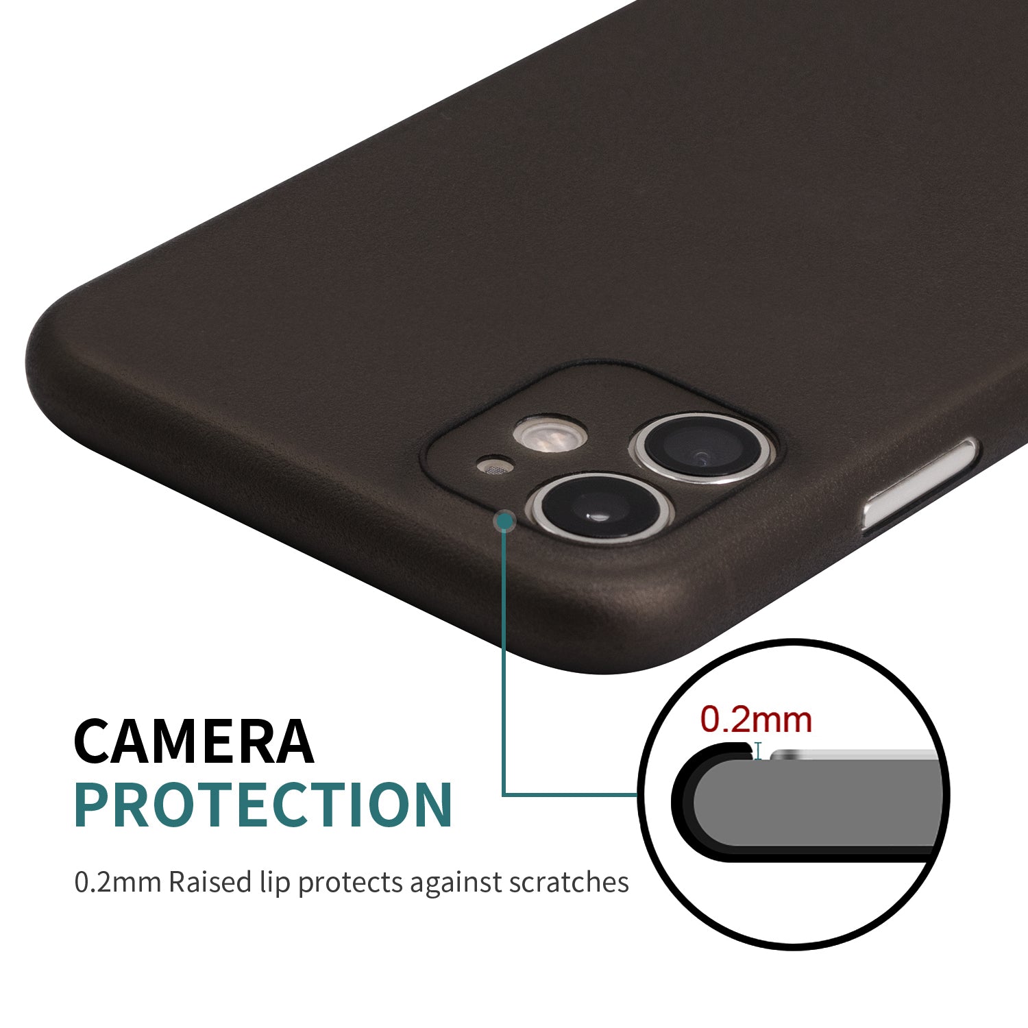 <transcy>iPhone 11 Ultra Slim Grip Case Frosted Black</transcy>