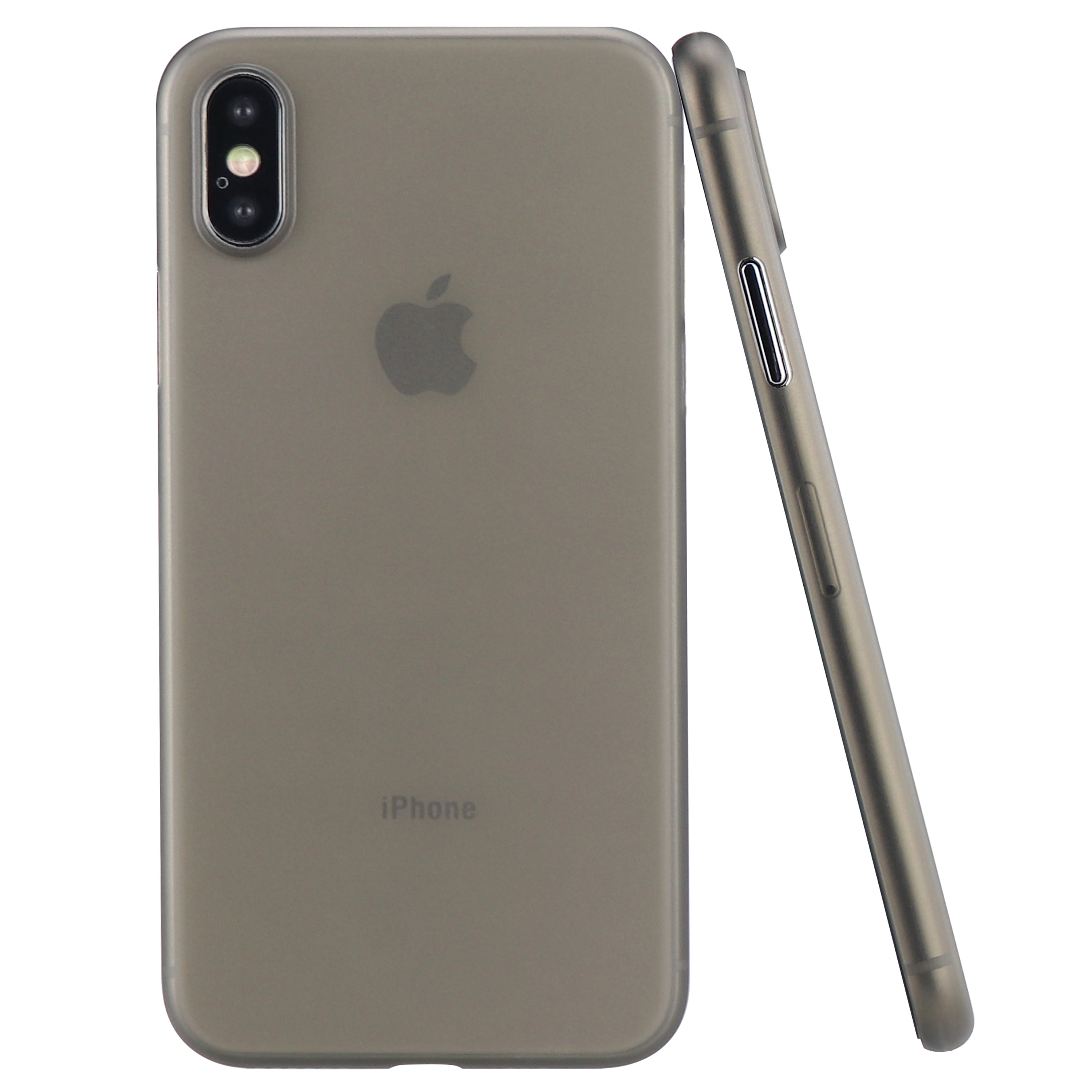 iPhone X hülle grau sehr dünn extrem leicht slim Case edge to edge randlos schützt scrren gegen Kratzer Rückseite Glas