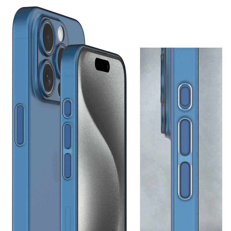 Metallic Blue Ultra Dünne iPhone 15 Pro Max Hülle - Der Premium Schutz für dein Premium-Gerät!