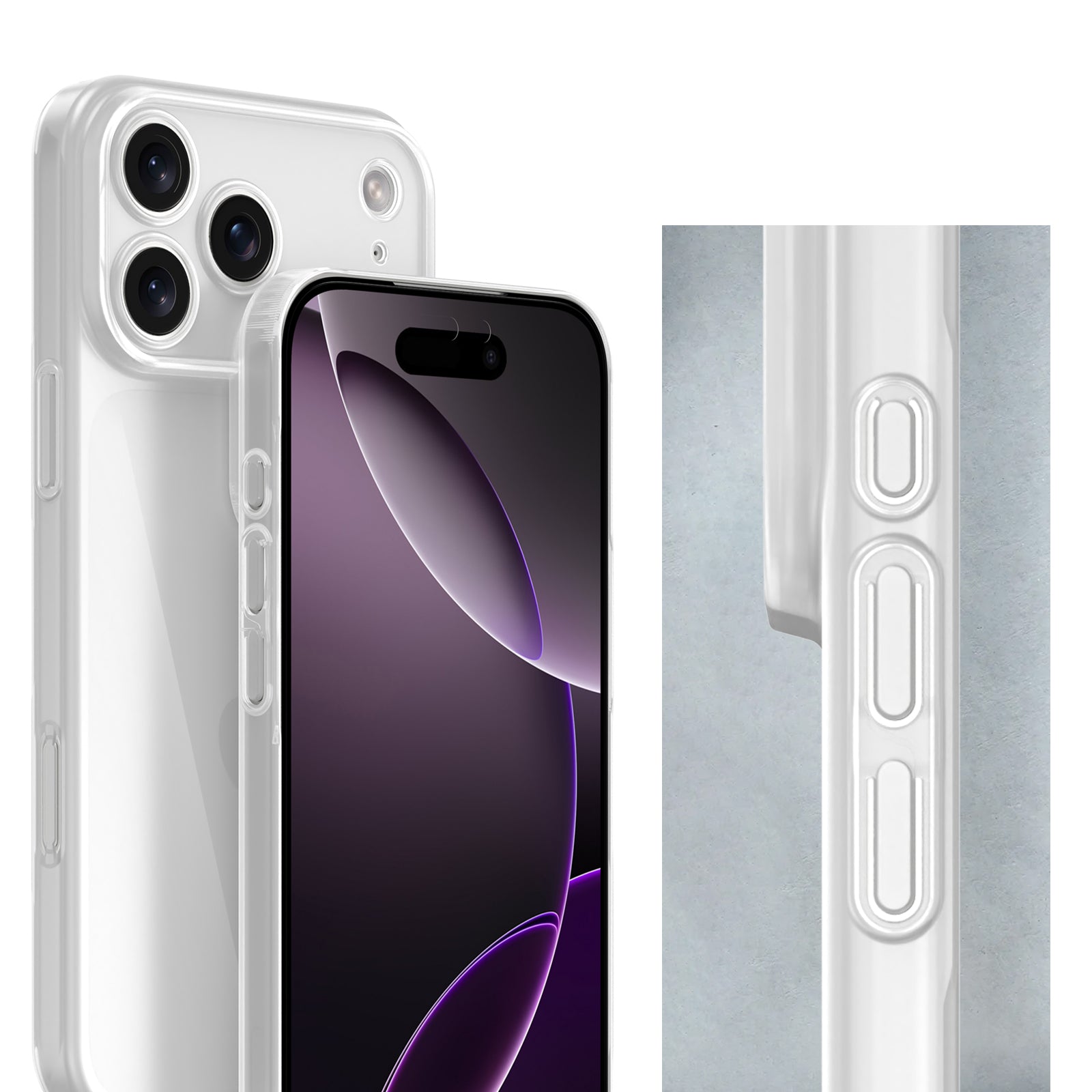 CELLBEE® iPhone 17 Pro Max Hülle – Ultra Slim Case – Milky Transparent