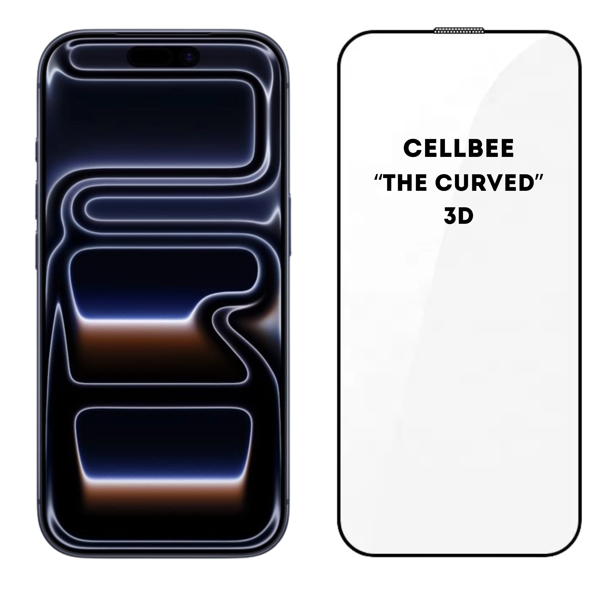 CELLBEE® The Curved 3D – iPhone 17 Pro Max Panzerglas – Full Glue Premium 3D Displayschutz