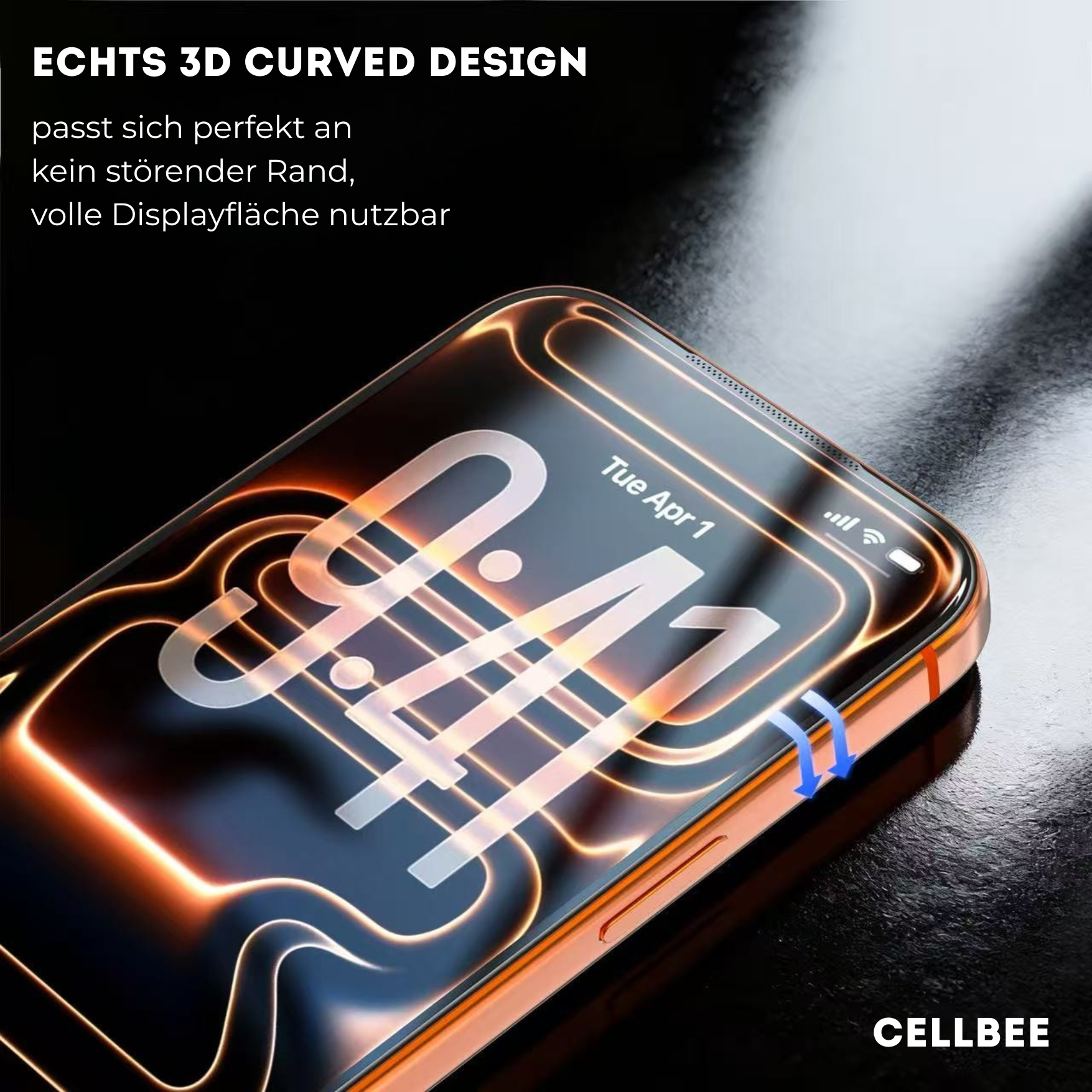 CELLBEE® iPhone 17 Pro Max Panzerglas | The Curved 3D Ultra | 2er Pack mit Applikator | 9H+ | Blasenfrei | Kristallklar
