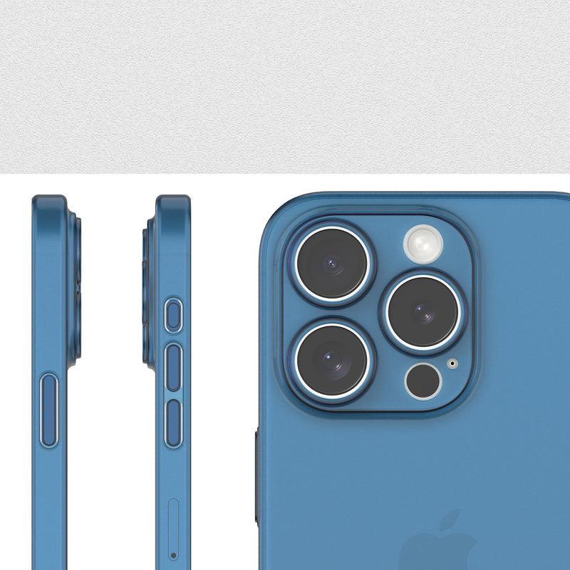 Metallic Blue Ultra Dünne iPhone 15 Pro Max Hülle - Der Premium Schutz für dein Premium-Gerät!