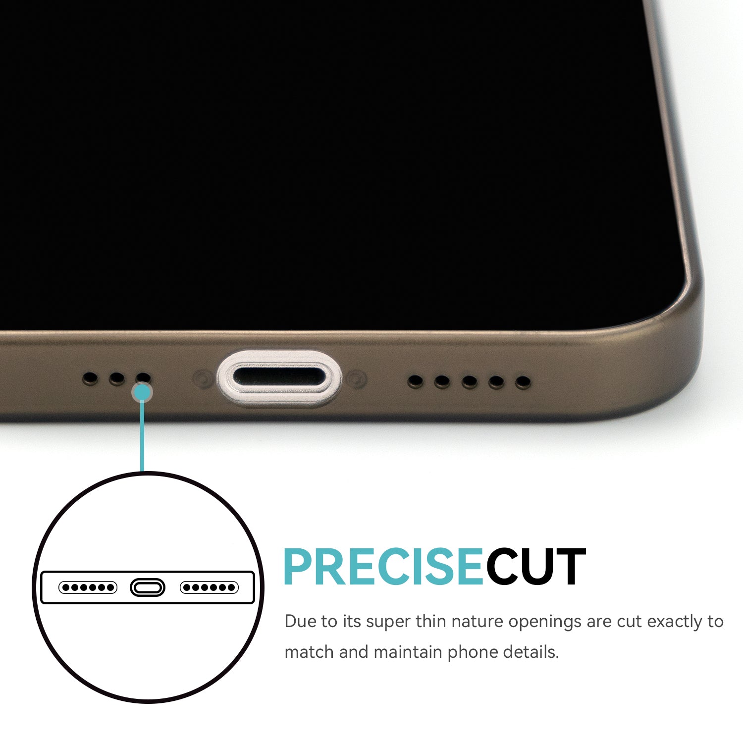 iPhone 15 Plus Ultra Slim Case - Simple Gray