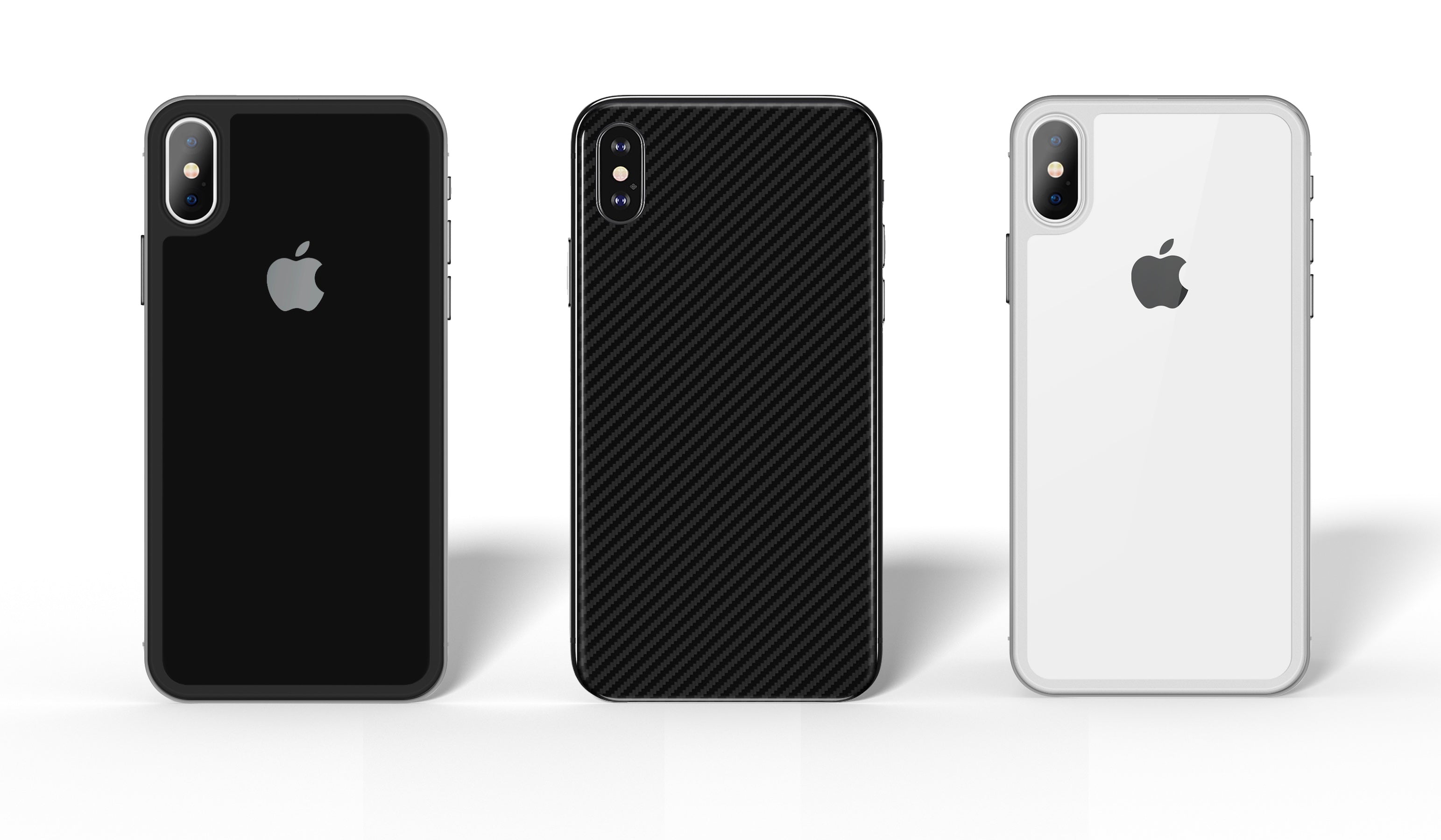 <transcy>Clear Backcover 4 D - Black & White iPhone X / XS</transcy>