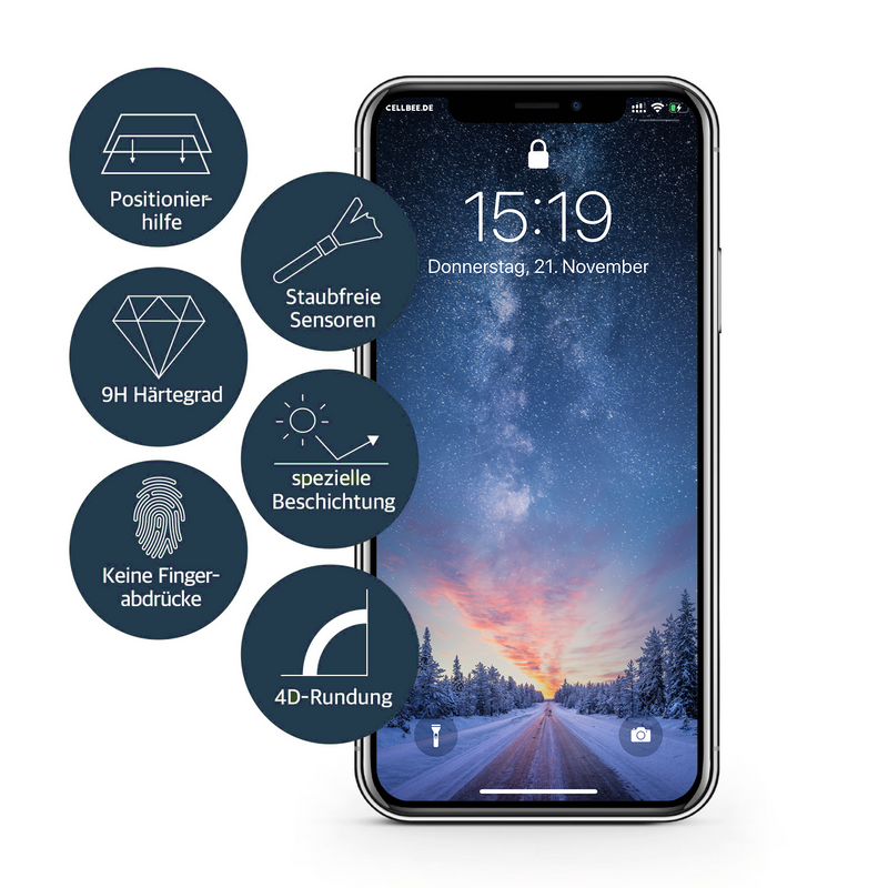 <transcy>"the Curved" with mesh cover - iPhone XS Max screen protector</transcy>