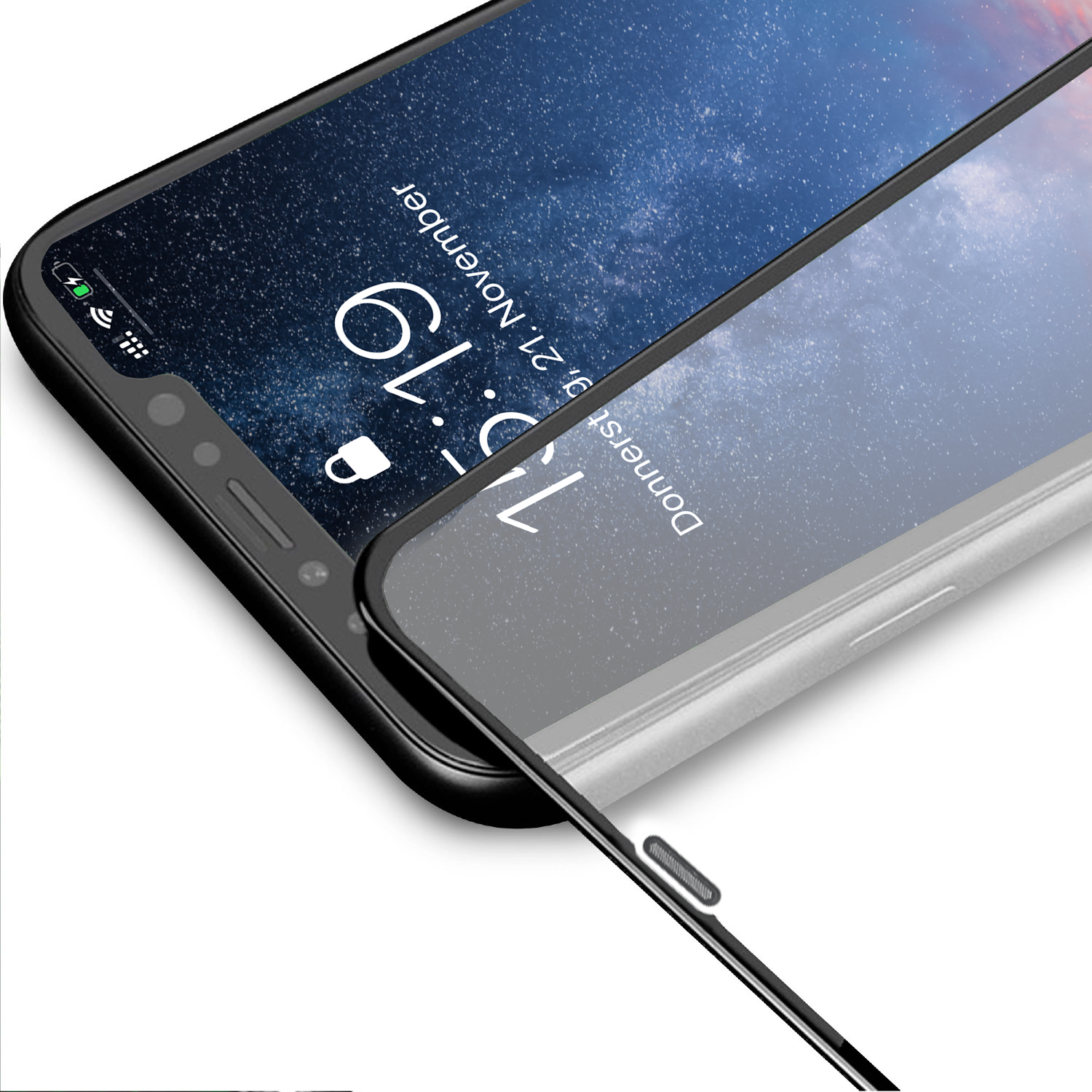 <transcy>"the Curved" with mesh cover - iPhone 11 Pro Max screen protector</transcy>