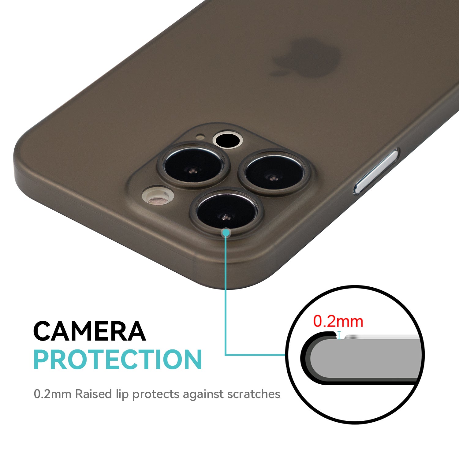 <transcy>iPhone 13 Pro Max Ultra Slim Case - Simple Gray</transcy>