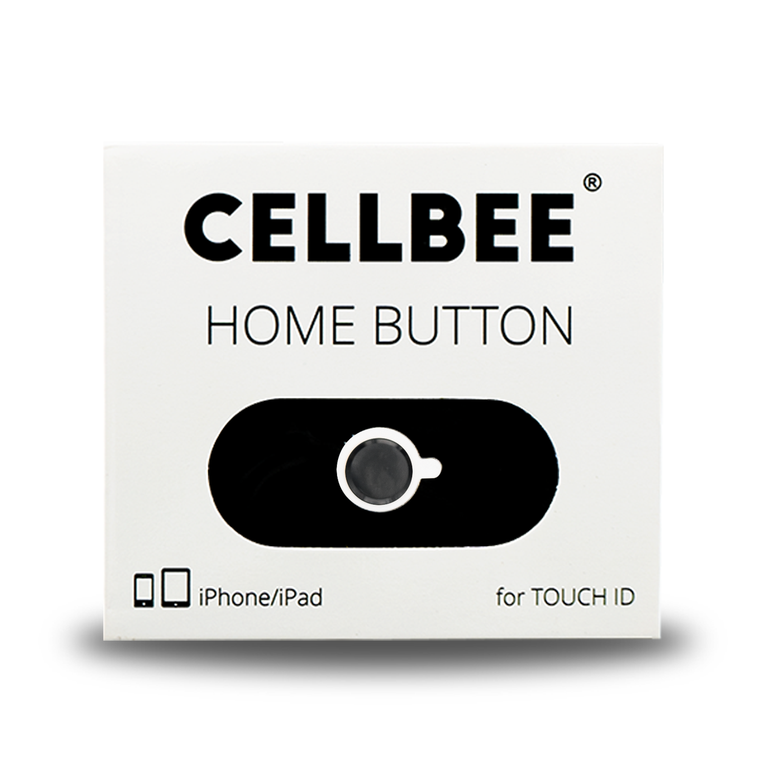 Touch-ID Sticker in schwarz für iPhone 8 Plus Homebutton Schutz für iPad Air 2 und iPad Pro  Touch ID Sticker Button for iPhone - kein Höhenunterschied mehr