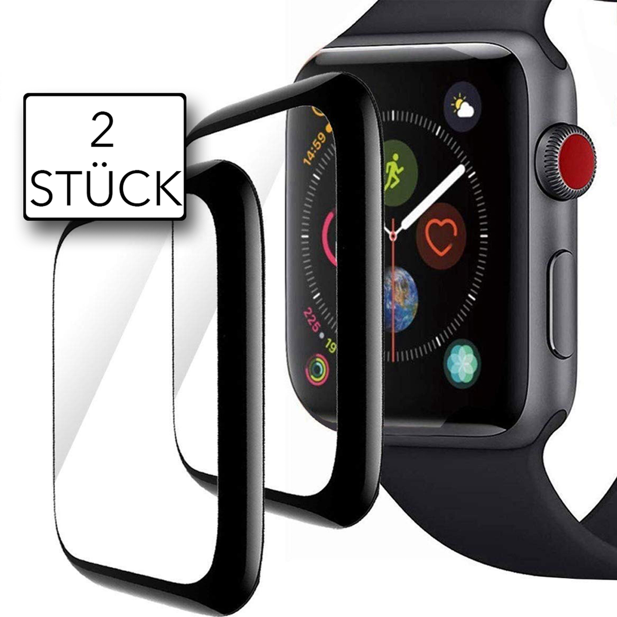 Apple Watch Series 4 5 6 SE Displayschutz vollabdeckend