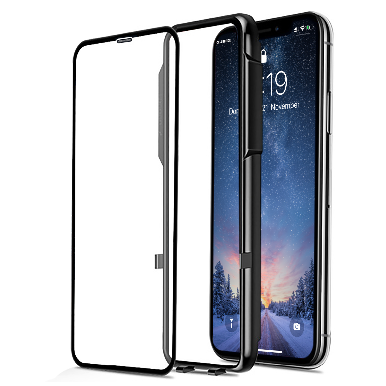 "the Curved" mit Mesh-Cover - iPhone XR Displayschutz